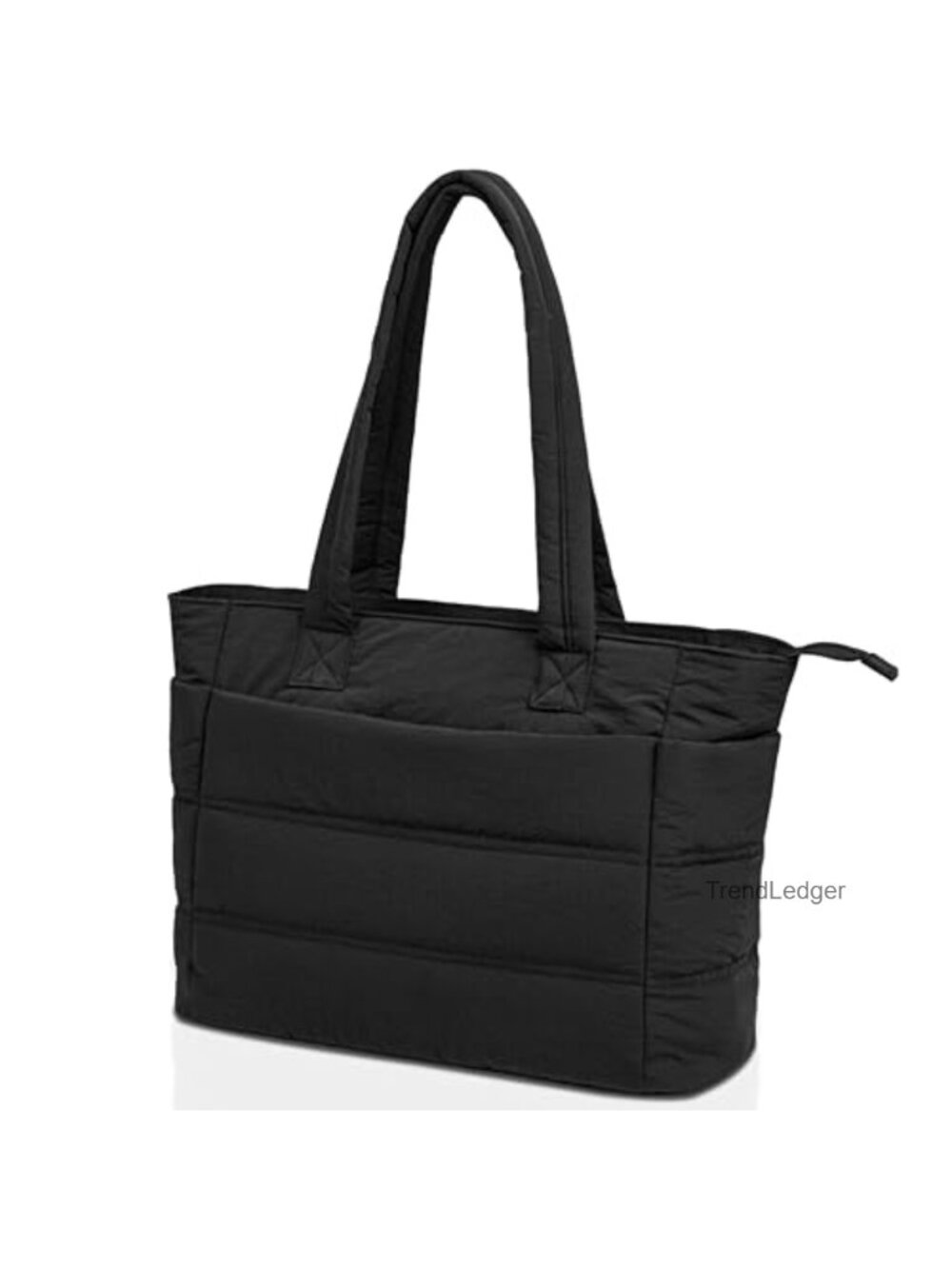 Puffy Nylon Tote Bag Large Capacity Laptop Gym Travel Lightweight